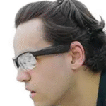 Athlete with sports goggle